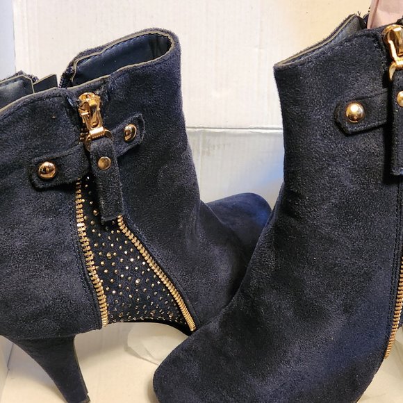 Zippered Blue Bootie sz10 - Picture 2 of 2